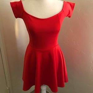 Small Pinup Style Hot Red Swing Dress